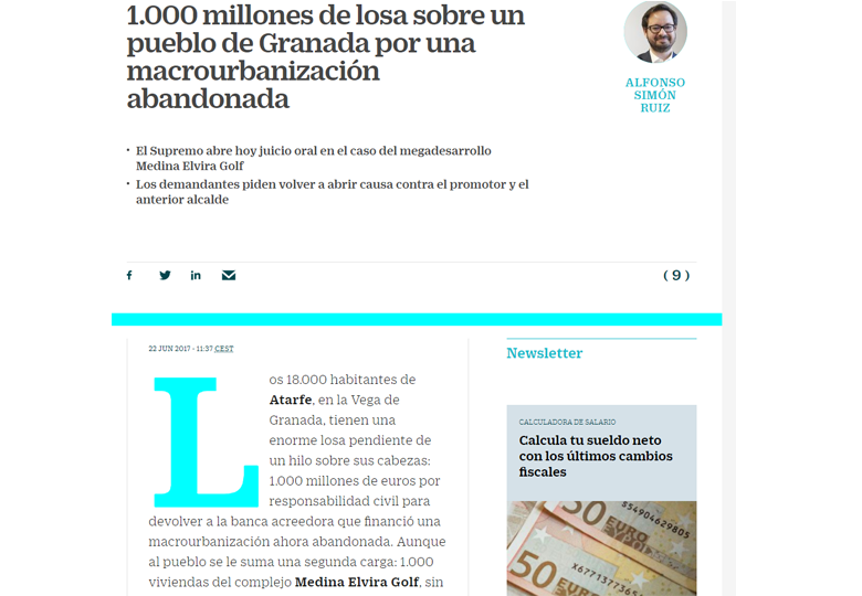 1.000 millones de losa sobre un pueblo de Granada por macrourbanización abandonada – Julio 2017