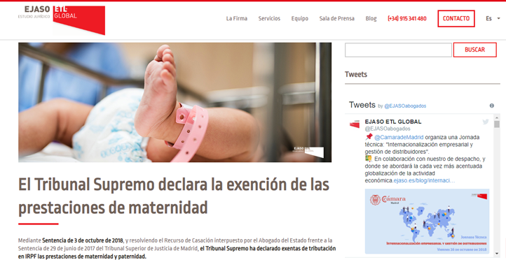 El tribunal supremo exencion de prestaciones maternidad