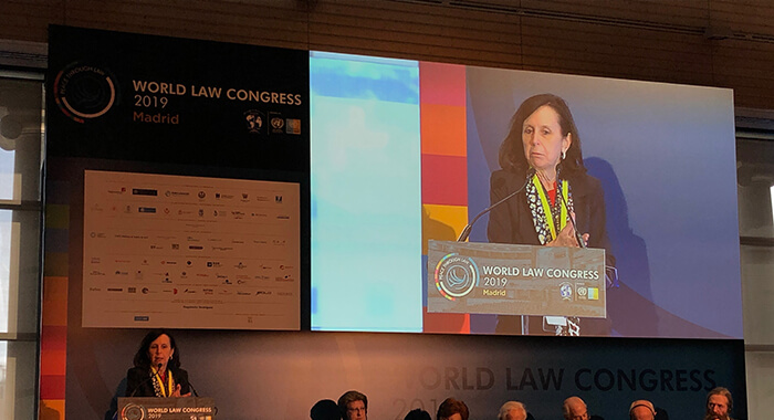 María Emilia Casas, Ponente en Panel Democracia y Derechos Humanos del World Law Congress